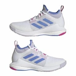 Chaussures Indoor Femme Adidas Crazyflight Mid -France Batterie pour vélo électrique Soldes Boutique adidas hq3489 12 footwear photography mirrored pair view white