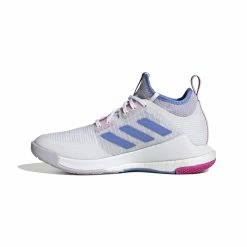 Chaussures Indoor Femme Adidas Crazyflight Mid -France Batterie pour vélo électrique Soldes Boutique adidas hq3489 5 footwear photography side medial center view white
