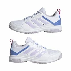 Chaussures Indoor Femme Adidas Ligra 7 -France Batterie pour vélo électrique Soldes Boutique adidas hq3517 10 footwear photography mirrored pair view white