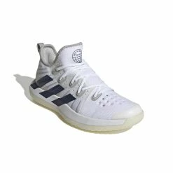 Chaussures Indoor Adidas Stabil Next Gen -France Batterie pour vélo électrique Soldes Boutique adidas hr1343 6 footwear photography front lateral top view white