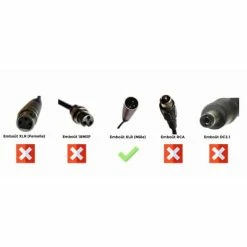 Doctibike Chargeur Lithium Ion 24V2A - Embout XLR Mâle (dimension : 18mm)